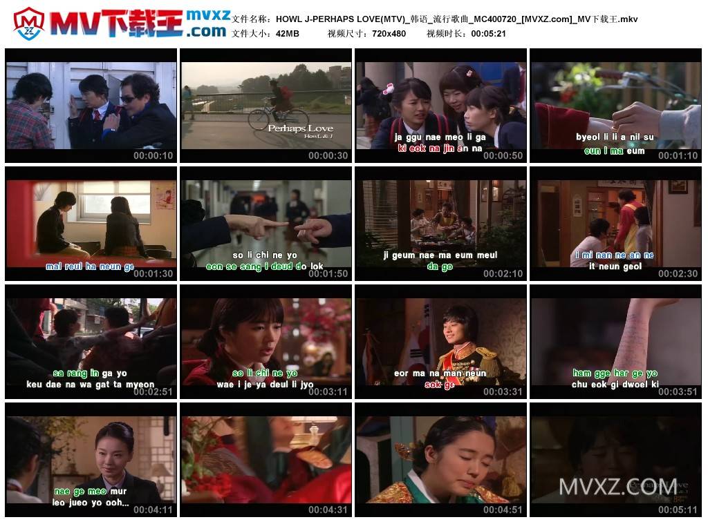 HOWL J-PERHAPS LOVE(MTV)_韩语_流行歌曲_MC400720